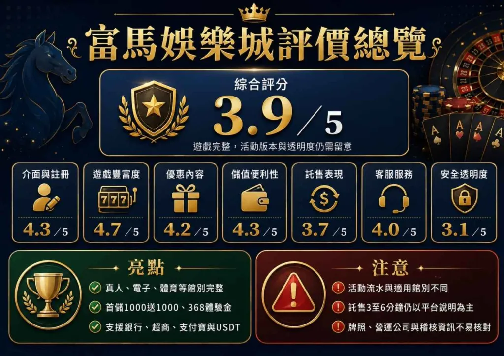 富馬娛樂城評價總覽