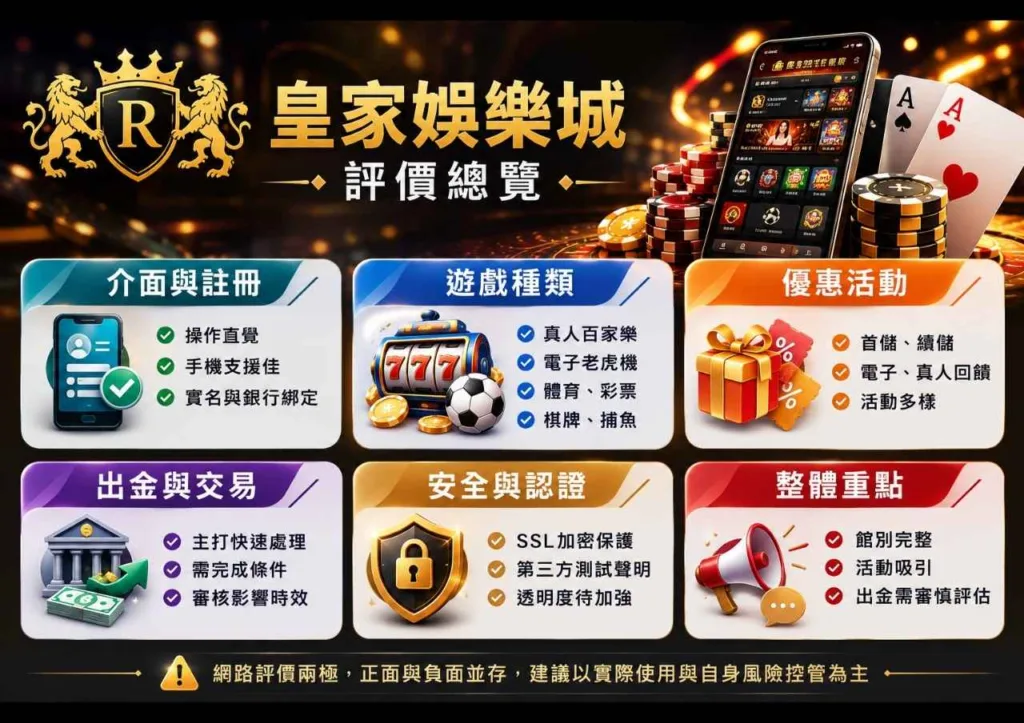 皇家娛樂城評價懶人包