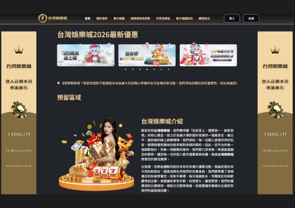 台灣娛樂城網站介面