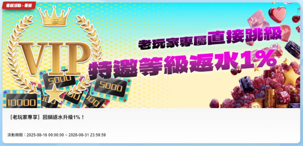 VIP老會員回鍋有大禮